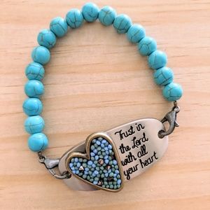 "Trust in the lord with all your heart" bracelet